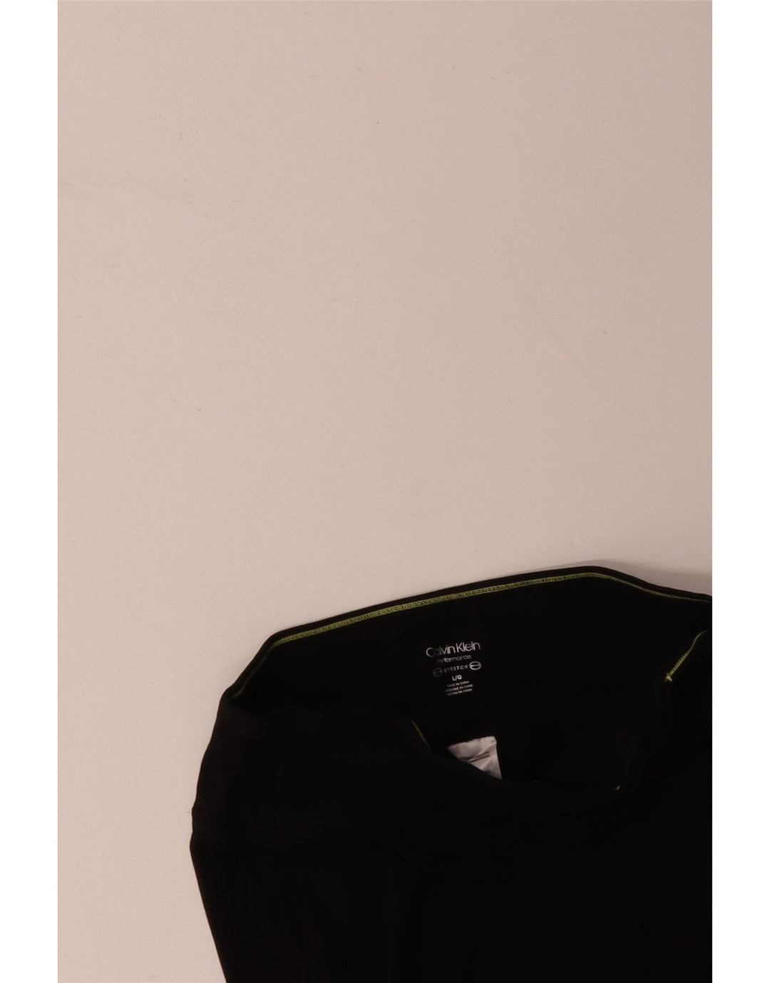 CALVIN KLEIN Grafiske Capri Leggings til kvinder UK 14 Stor sort farveblok