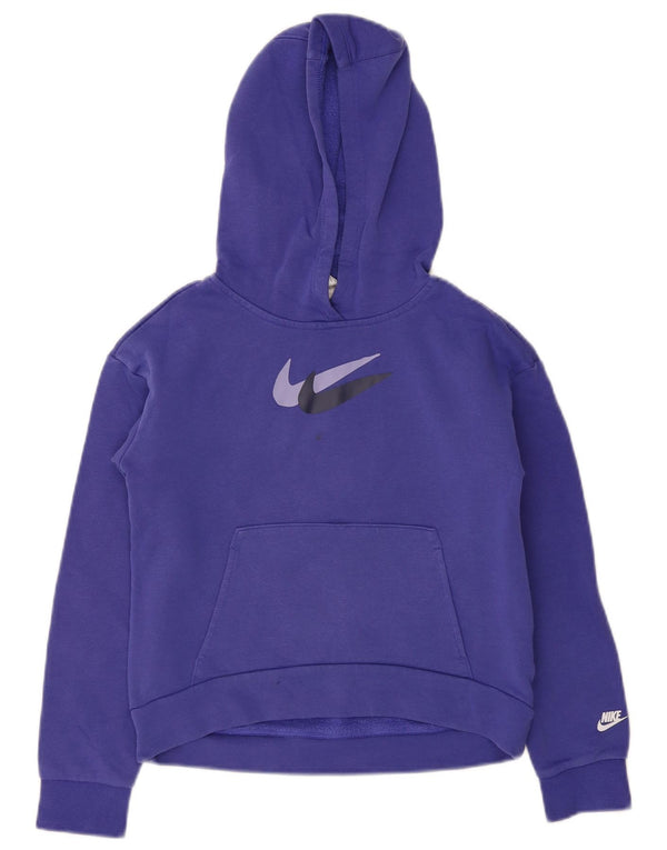Nike piger grafisk hættetrøje 10-11 år Medium Lilla Bomuld