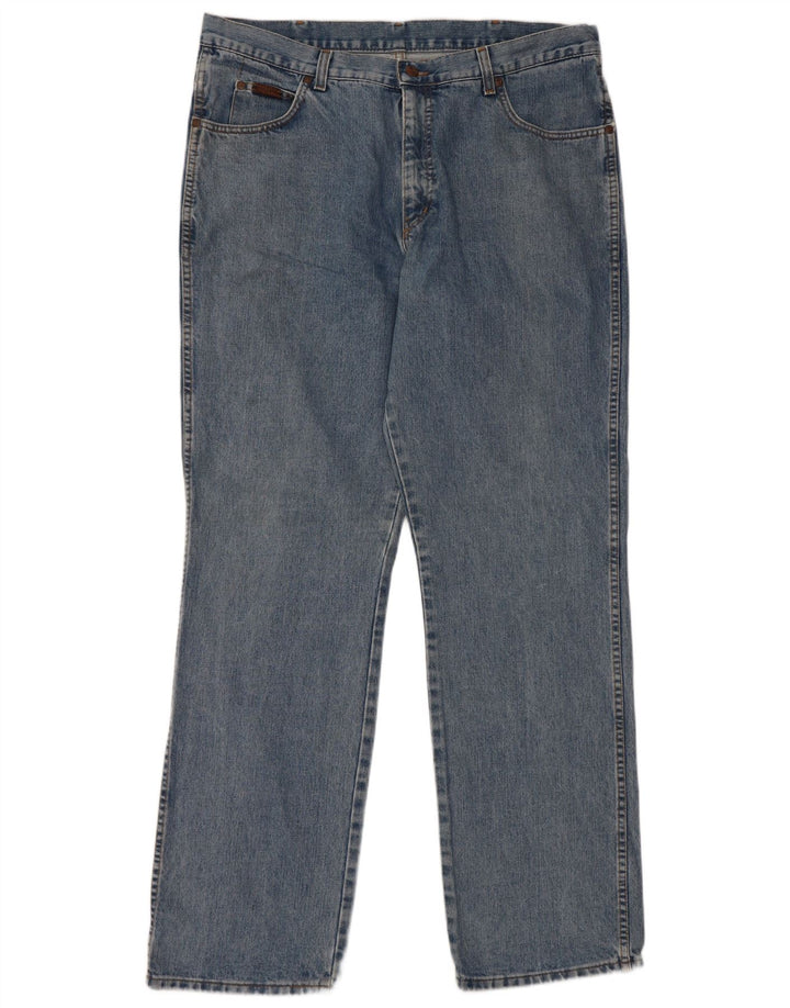 WRANGLER Herre Ohio Straight Jeans W38 L34 Blå Bomuld
