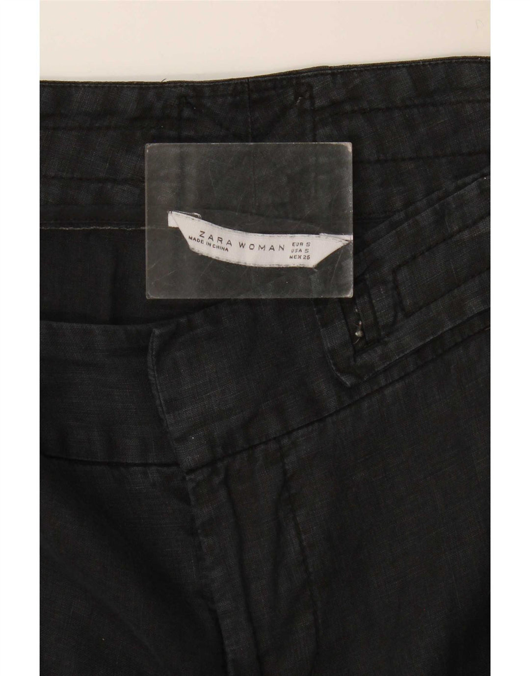 Zara Dame Bootcut Casual Bukser Small W26 L30 Sort