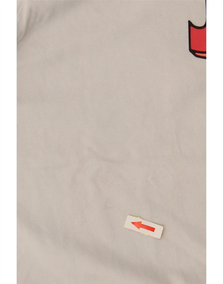 NIKE grafisk T-shirt top til mænd, stor råhvid bomuld