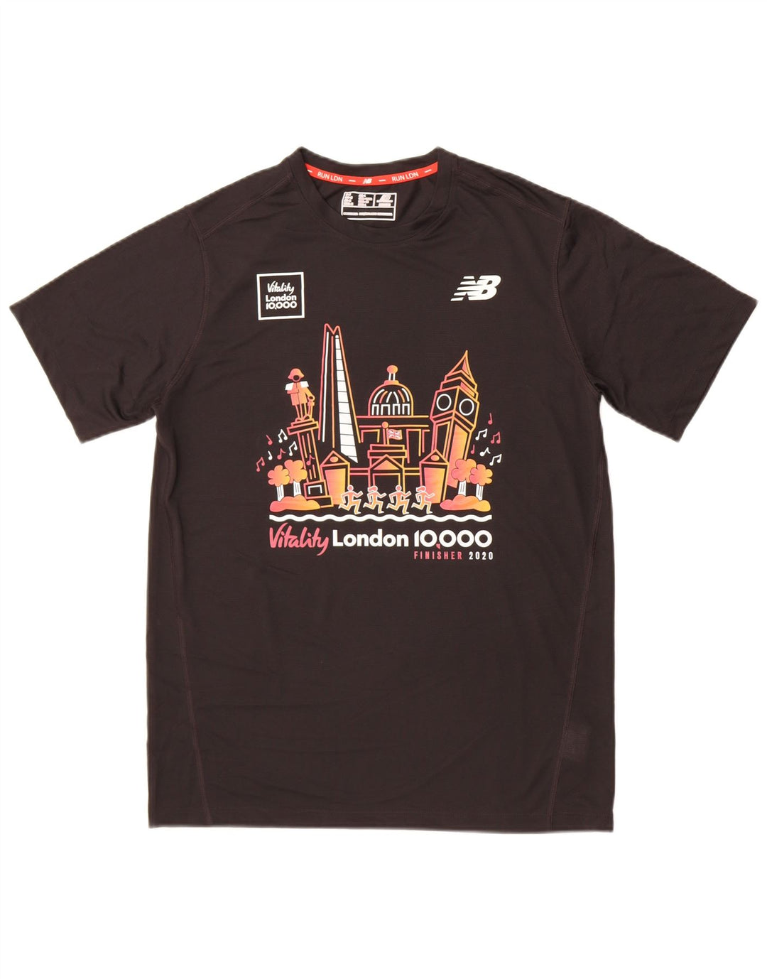 New Balance Herre grafisk T-shirt Top Medium Sort Polyester