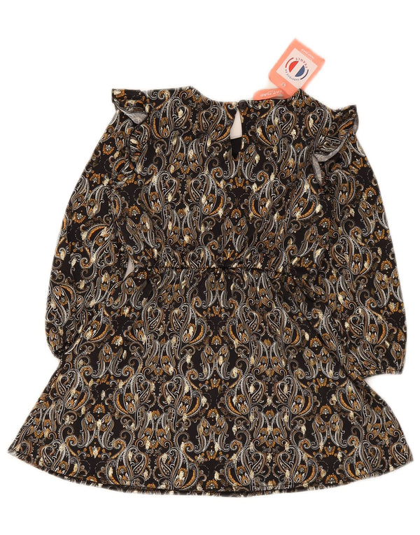 Naf Piger Langærmet A-Line Kjole 3-4 År Sort Paisley Polyester