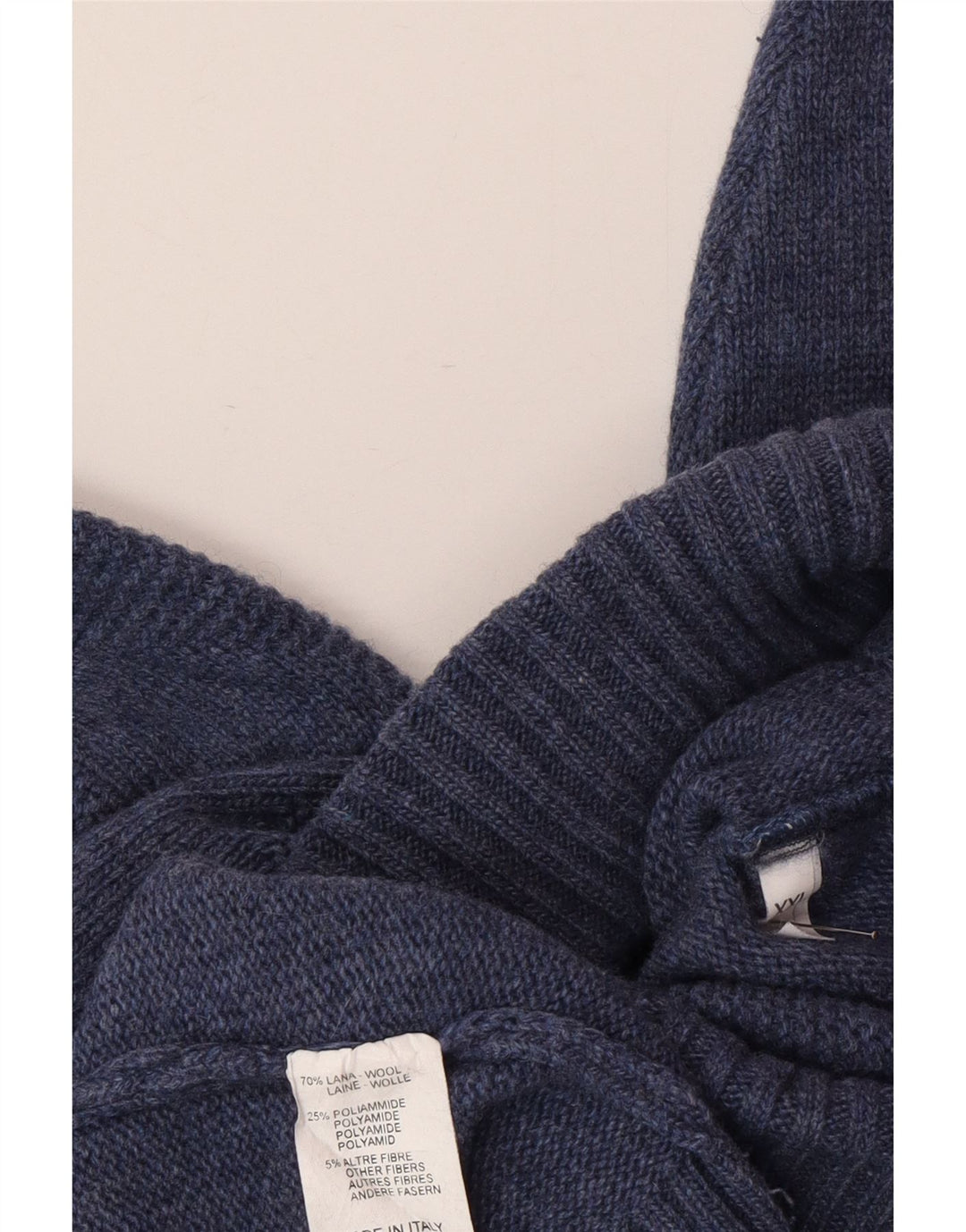 SIR RAPHAEL Dame Rullehals sweater UK 20 2XL Navy Blue Wool
