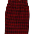 LAURA BIAGIOTTI Womens Pencil Skirt IT 42 Medium W28 Red Houndstooth Wool Vintage Laura Biagiotti and Second-Hand Laura Biagiotti from Messina Hembry 