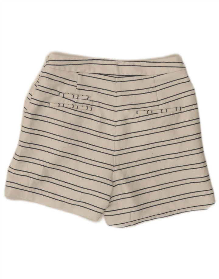 Zara højtaljede chinoshorts til kvinder Small W26 hvidstribet polyester
