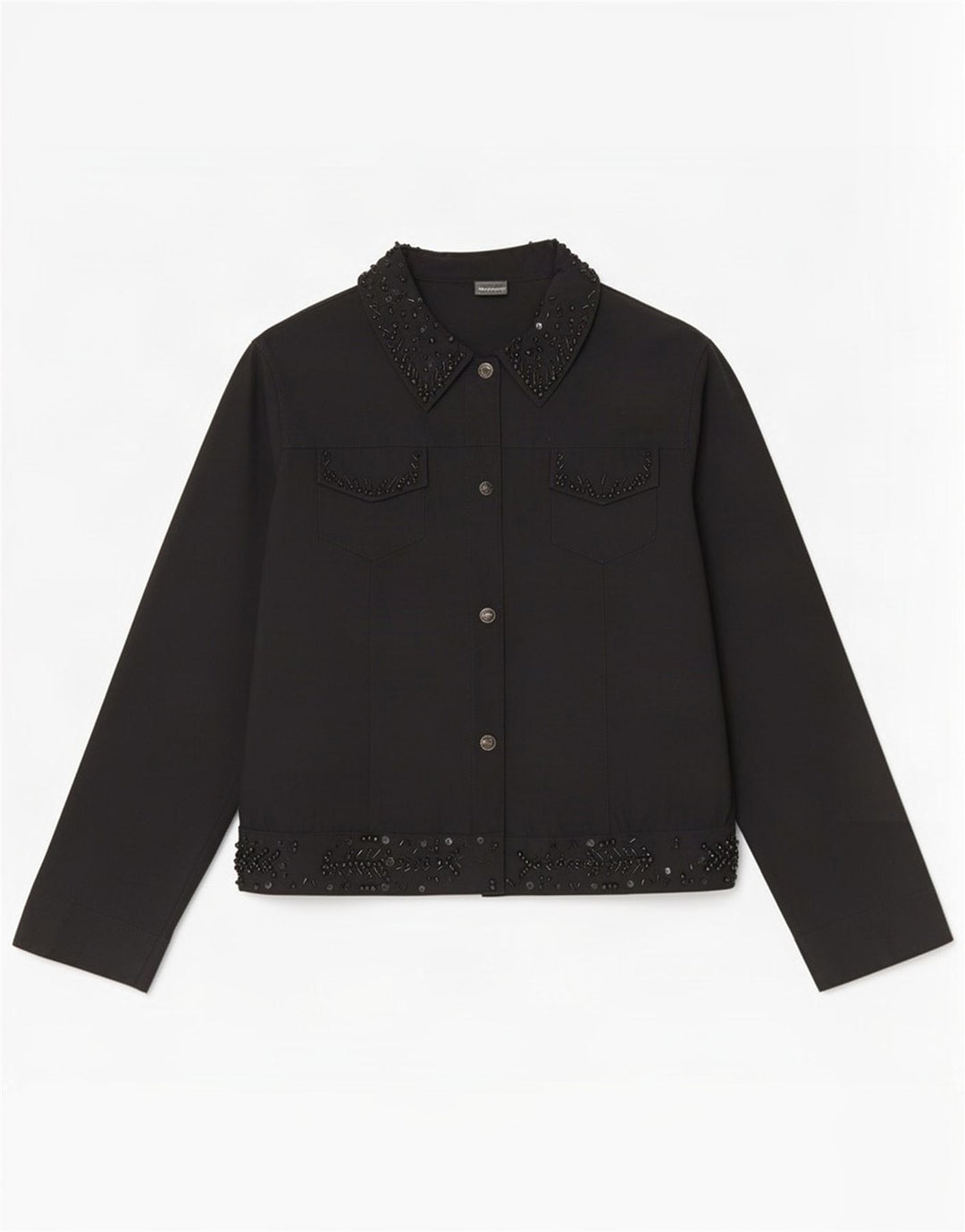 Roccobarocco Dame Bomber Jacket IT 46 Stor Sort Bomuld