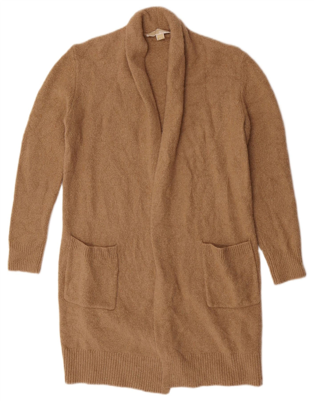 Michael Kors Dame Longline Open Cardigan Sweater UK 10 Small Beige