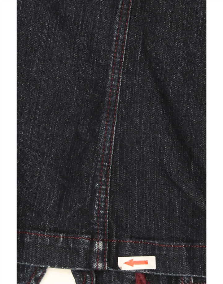 Trussardi Jeans Dame 3 Knaps Denim Blazer Jakke IT 46 Stor Marineblå
