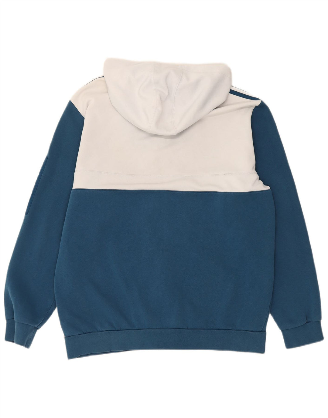 Adidas Hættetrøje med lynlås til mænd Large Blue Colourblock Polyester