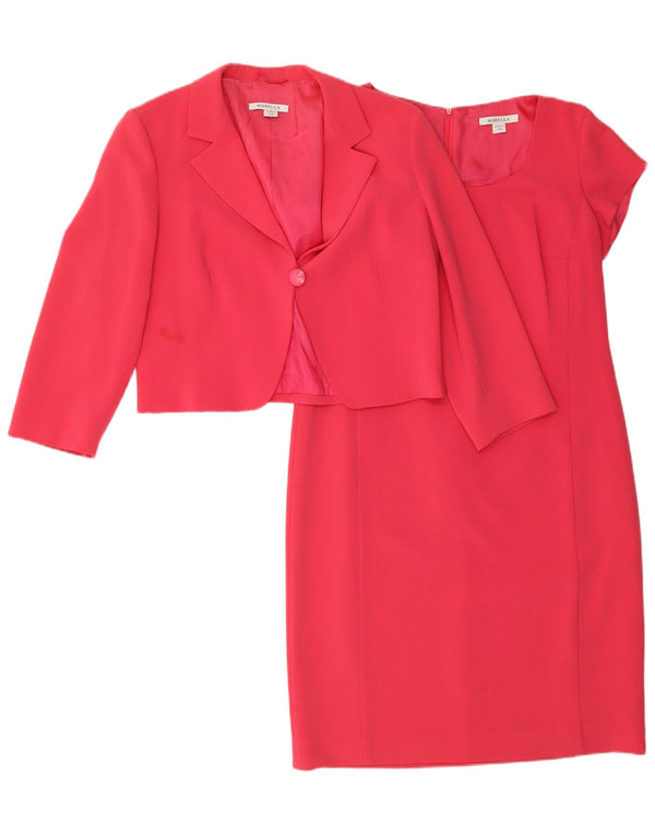Marella Womens 1 knap 2 stykke sæt UK 14 Large Pink Triacetat