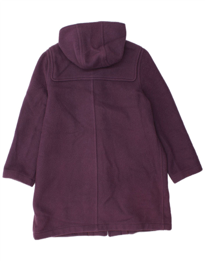 Vintage Dame Hooded Duffel Coat UK 14 Large Purple Uld