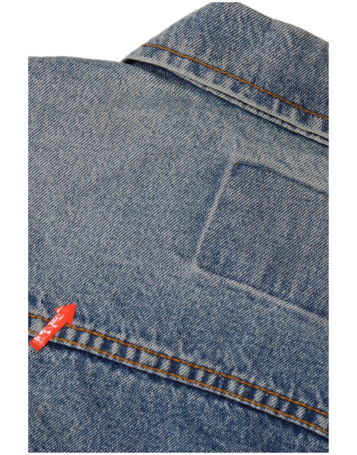 Vintage denimjakke til mænd UK 36 Lille blå bomuld