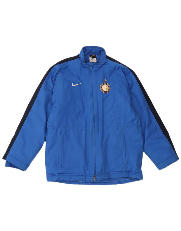 Nike Boys Inter Milan Windbreaker Jacket 8-9 år Small Blue Colourblock