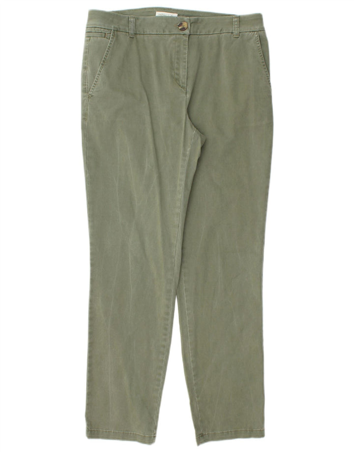 MONSOON Dame Standard Lige Chino Bukser UK 12 Medium W32 L28 Khaki