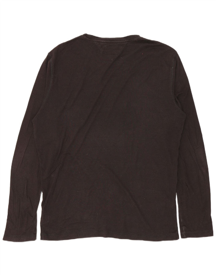 TOMMY HILFIGER Herre Top Langærmet 2XL Sort Bomuld