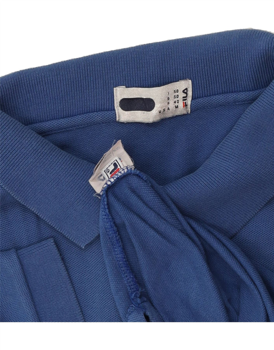 FILA Mens Polo Shirt IT 50 Medium Blue Cotton Vintage Fila and Second-Hand Fila from Messina Hembry 