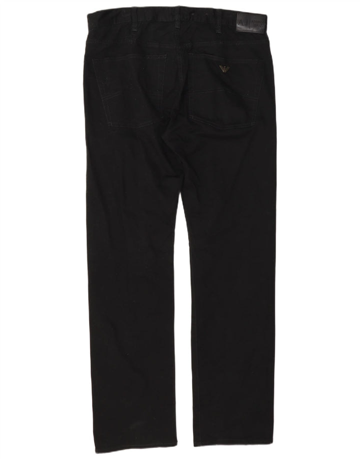 Armani Straight Jeans til mænd W36 L34 Marineblå bomuld