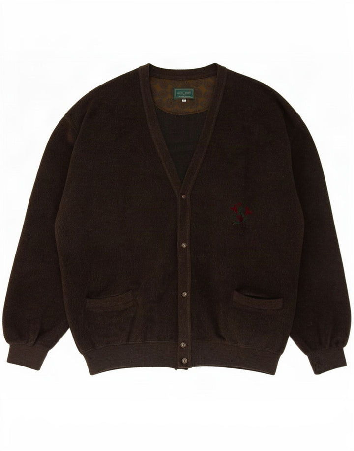 Webb&Scott Herre Cardigan Sweater XL Brun Virgin Wool