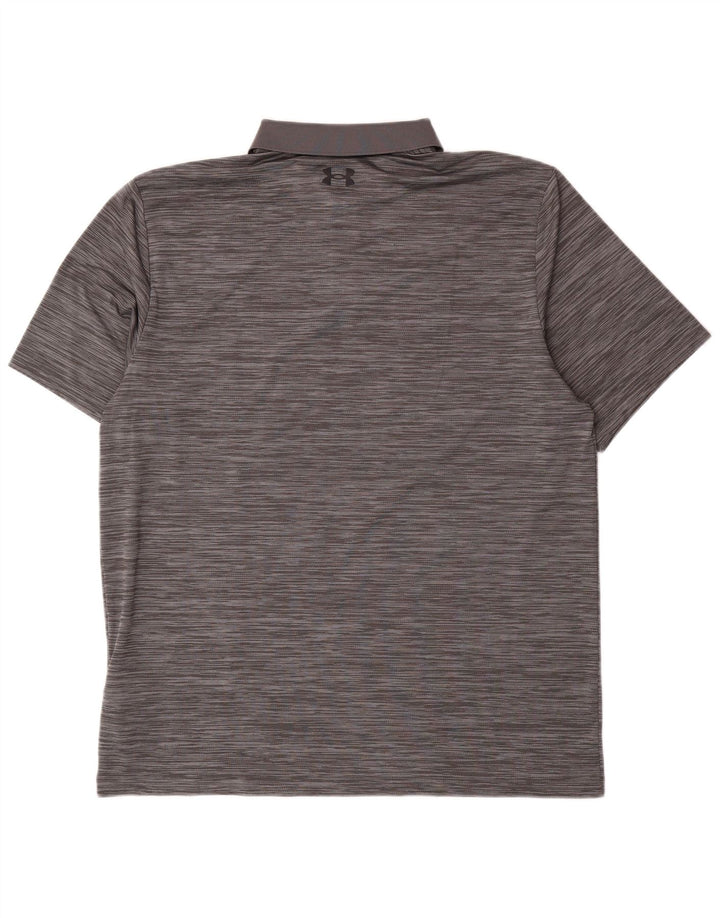 Under Armour Herre Polo Shirt Stor Grå Nålestribet Polyester