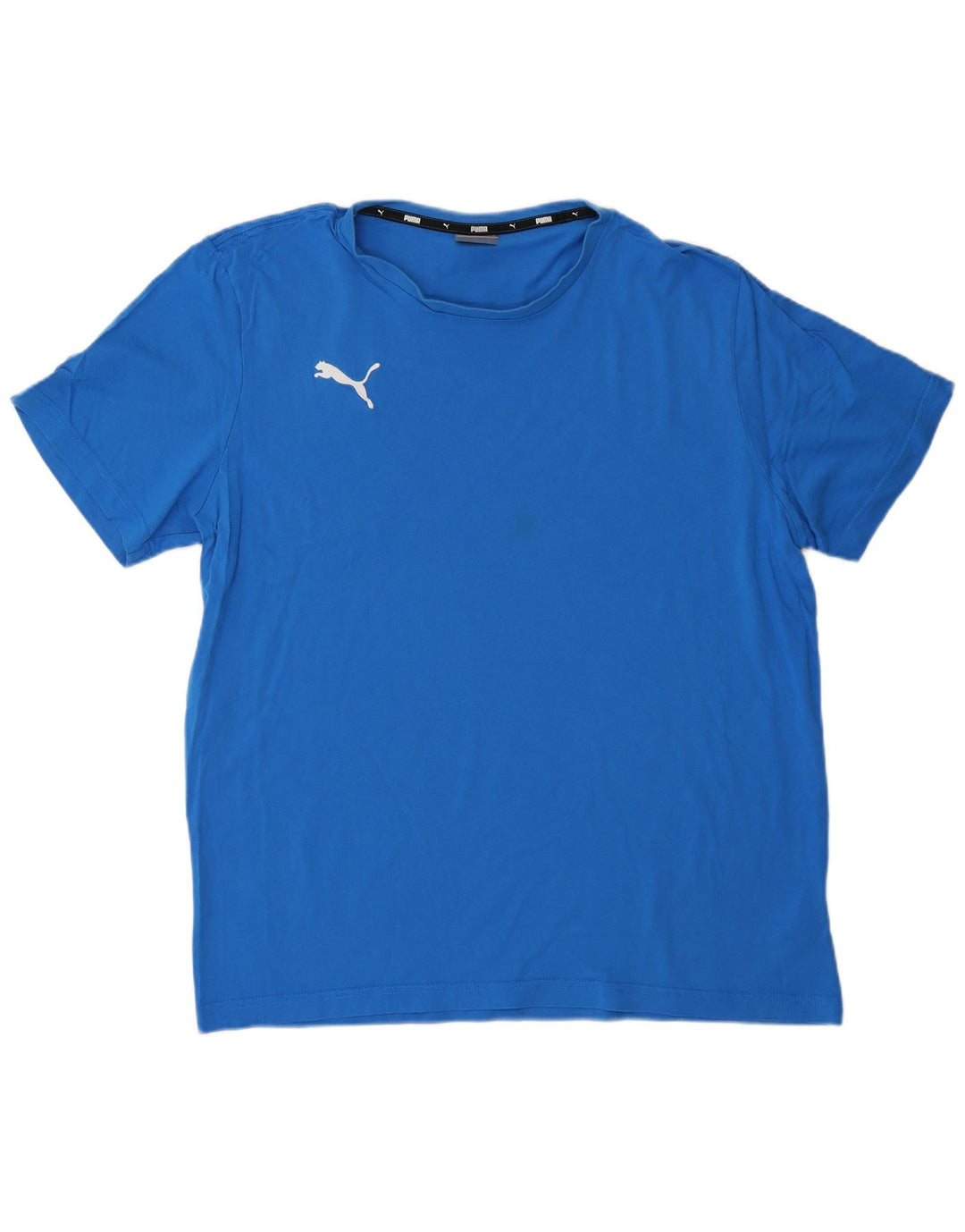 PUMA Herre T-Shirt Top XL Blå Bomuld