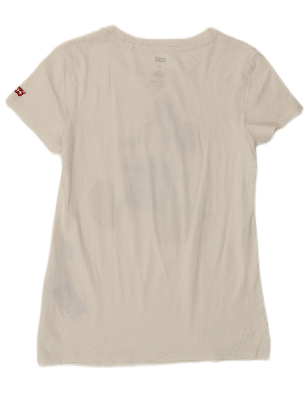 Levi's Dame Mickey Mouse grafisk T-shirt top UK 6 XS Off White Bomuld