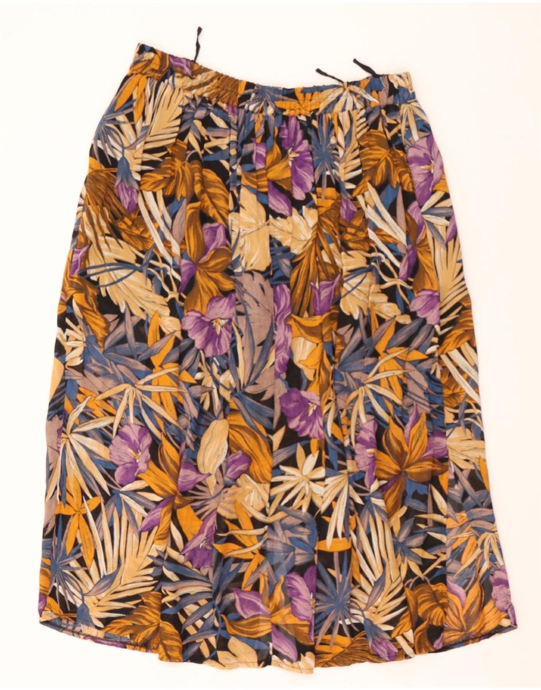 VINTAGE Womens Straight Skirt IT 44 Medium W34 Multicoloured Floral Vintage Vintage and Second-Hand Vintage from Messina Hembry 