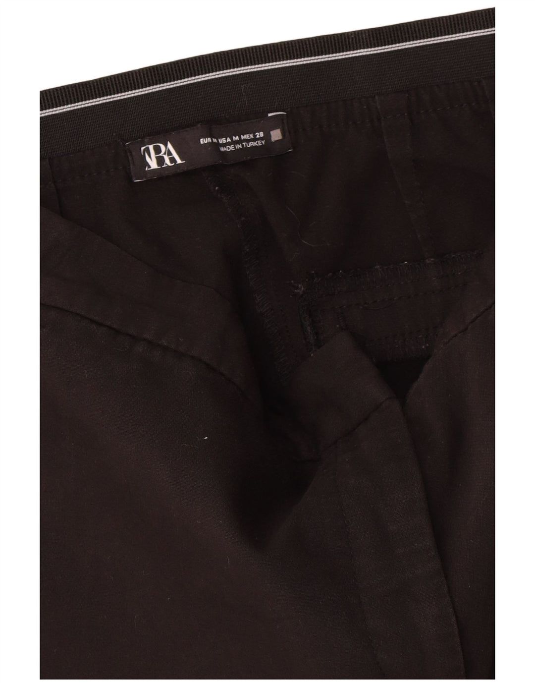 Zara Lige Chinobukser Medium W28 L27 Sort Bomuld