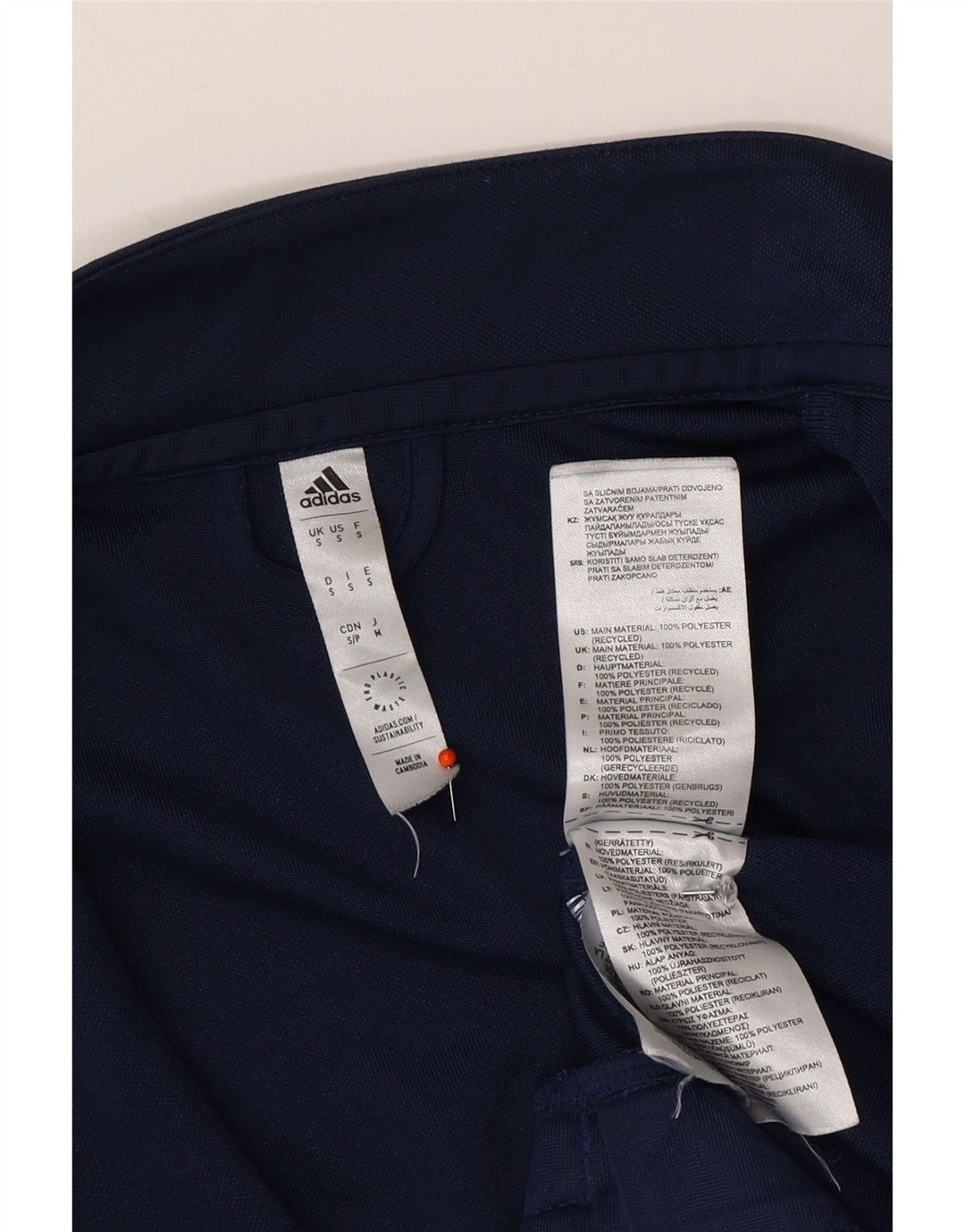ADIDAS Mens Aeroready Tracksuit Top Jacket Small Navy Blue Polyester