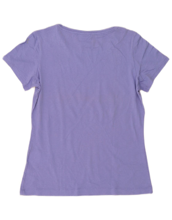 Champion Womens Heritage Fit Grafisk T-Shirt Top UK 14 Stor lilla bomuld