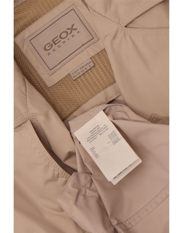 Geox Womens Respira Dobbeltradet Trench Coat UK 8 Small Beige Polyester
