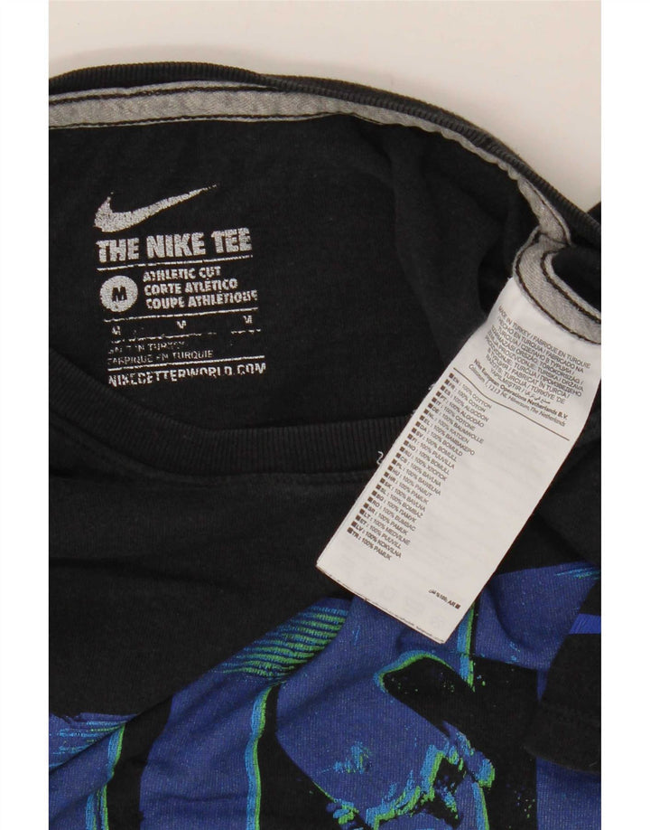 Nike Herre Athletic Cut Grafisk T-shirt Top Medium Sort Bomuld