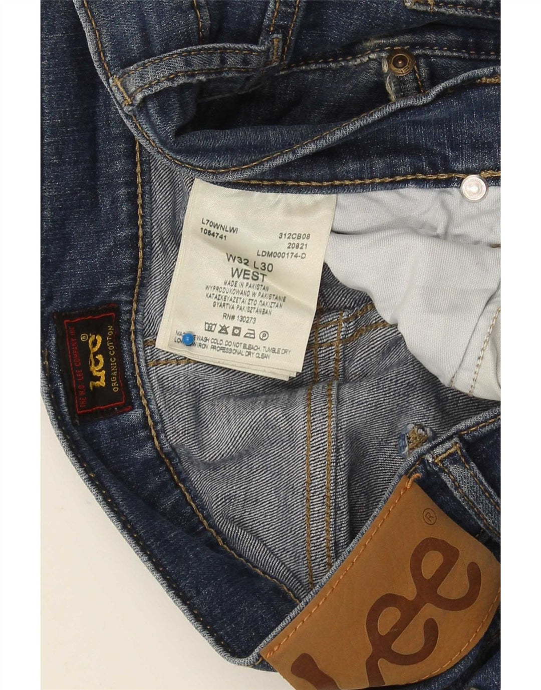 Lee Herre West Straight Jeans W32 L30 Blå Bomuld