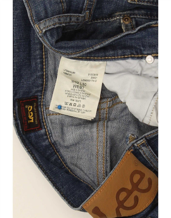 Lee Herre West Straight Jeans W32 L30 Blå Bomuld
