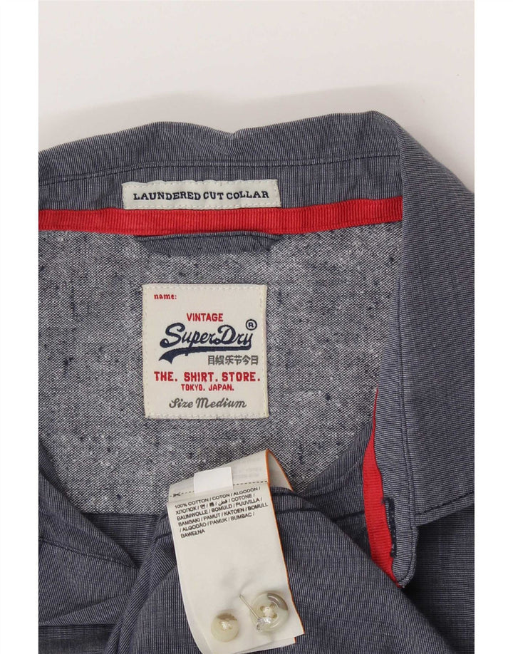 Superdry Herreskjorte Medium Blue Cotton