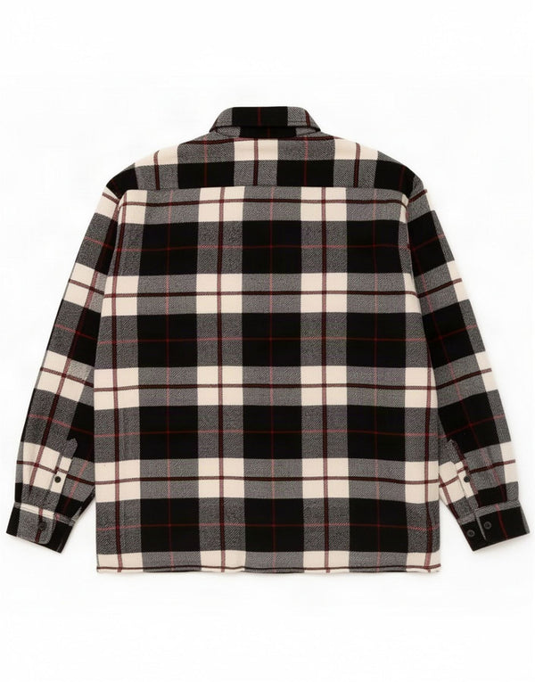 Vintage herre skovhugger flannel skjorte XL sort ternet bomuld