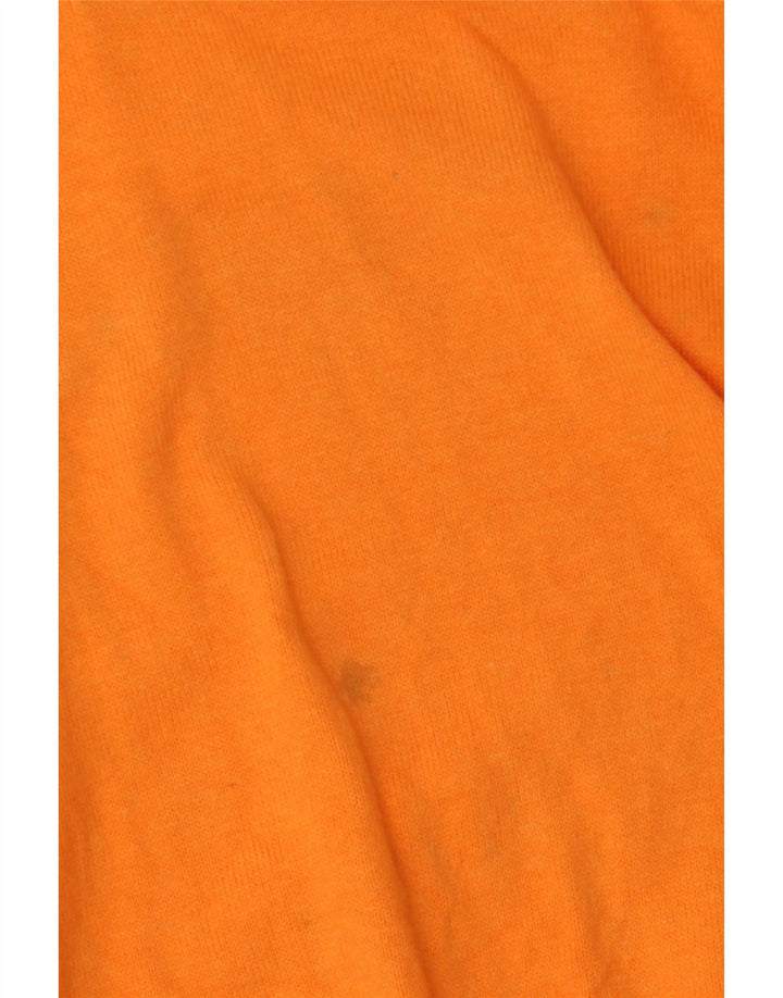 Zara Dame V-hals sweater UK 12 Medium Orange Bomuld
