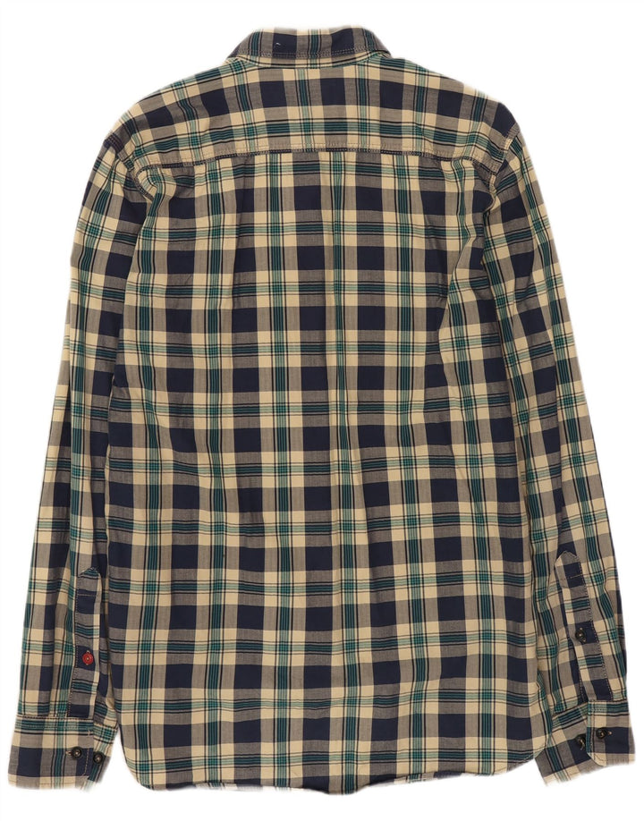 JACK & JONES Flanelskjorte til mænd Medium marineblå ternet bomuld
