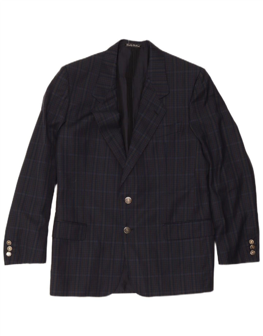 Sidi Herre 2 Button Blazer Jacket UK 38 Medium Navy Blue Check