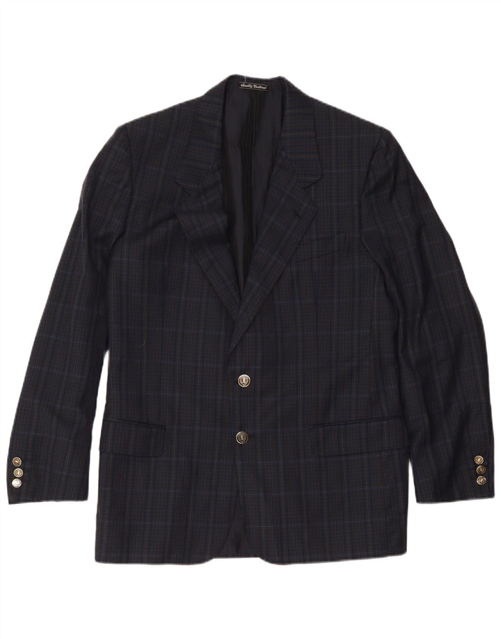 Sidi Herre 2 Button Blazer Jacket UK 38 Medium Navy Blue Check