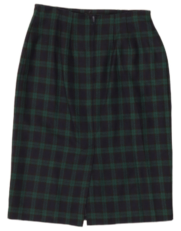 Marks & Spencer Dame St. Michael Pencil Skirt W30 Medium Navy Blue Check