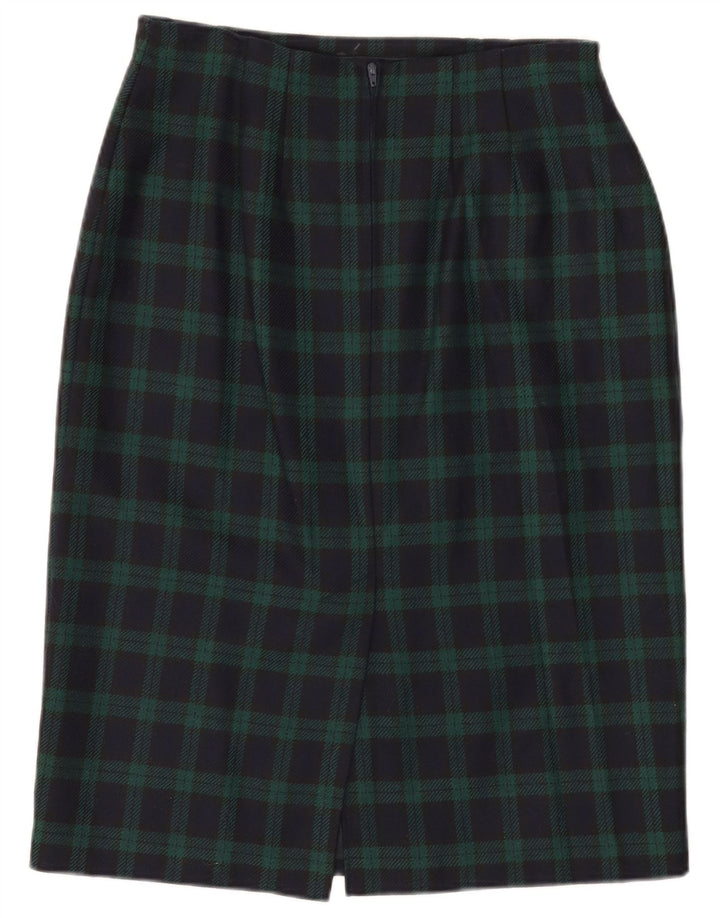 Marks & Spencer Dame St. Michael Pencil Skirt W30 Medium Navy Blue Check