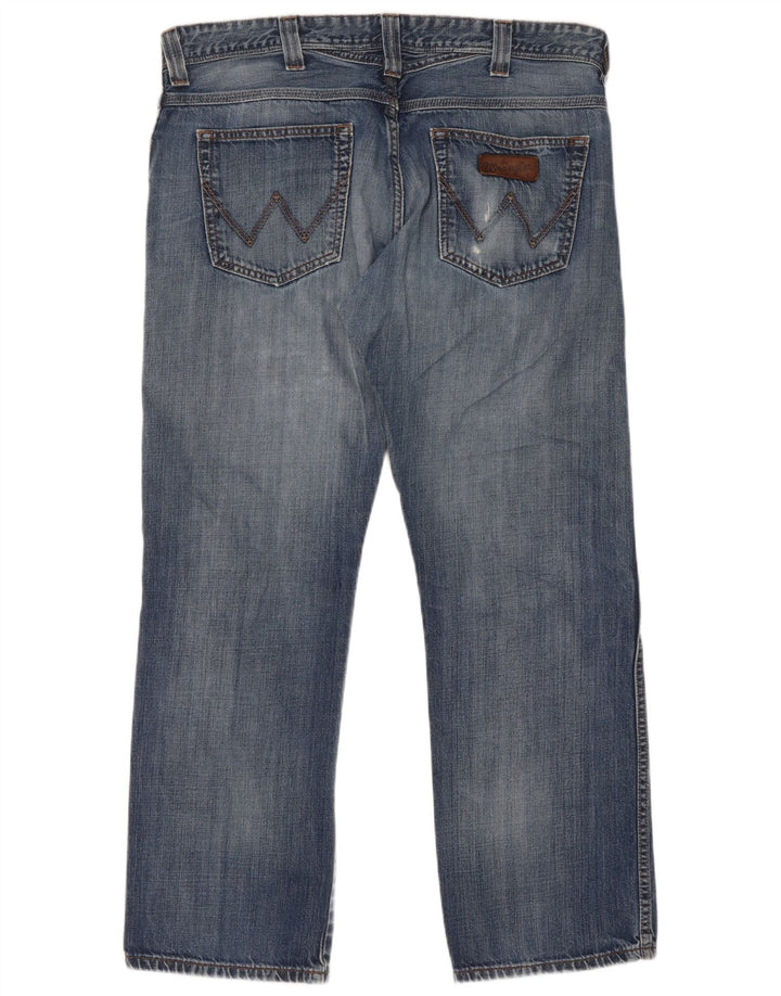 Wrangler Herre Clyde Straight Jeans W36 L30 Blå Bomuld