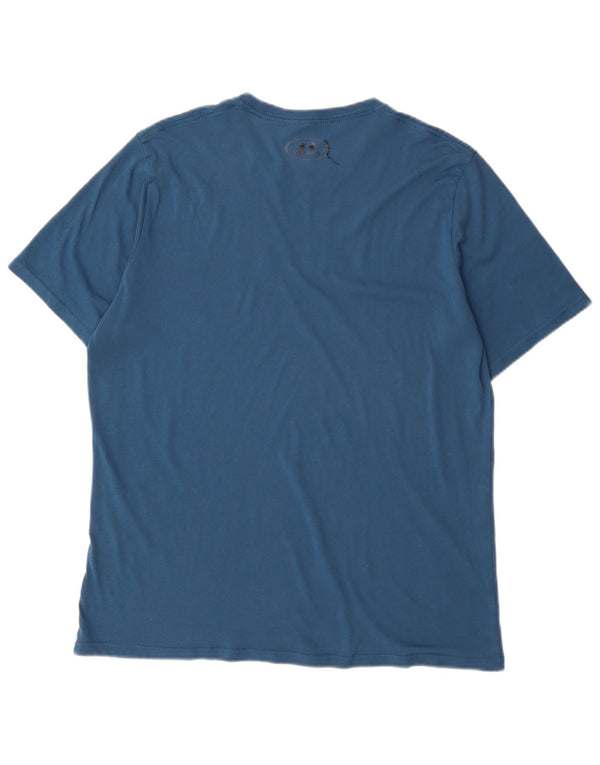 Under Armour Herre Heat Gear Grafisk T-Shirt Top Stor Blå