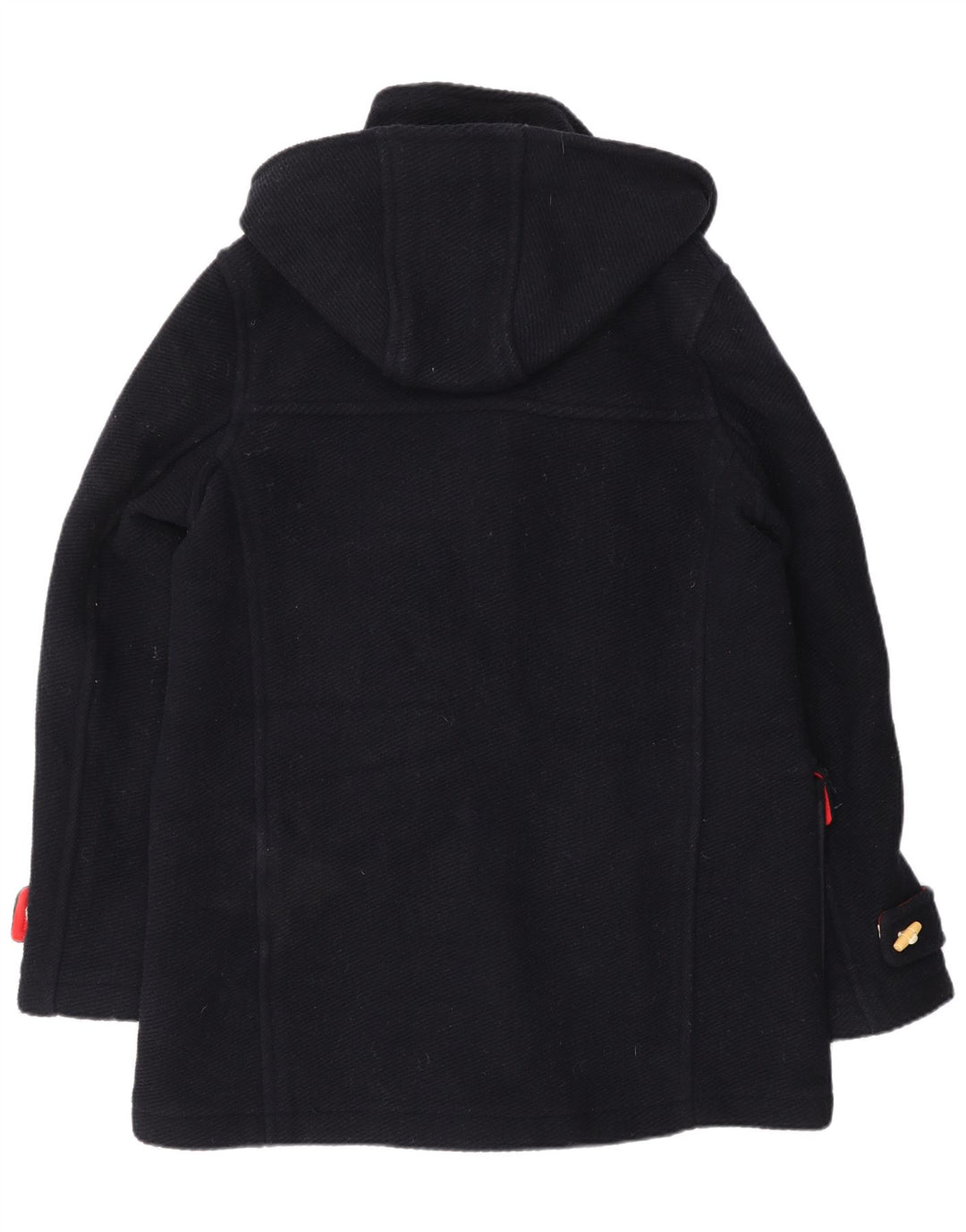Topshop Dame Hooded Duffel Coat UK 12 Medium Navy Blue Wool