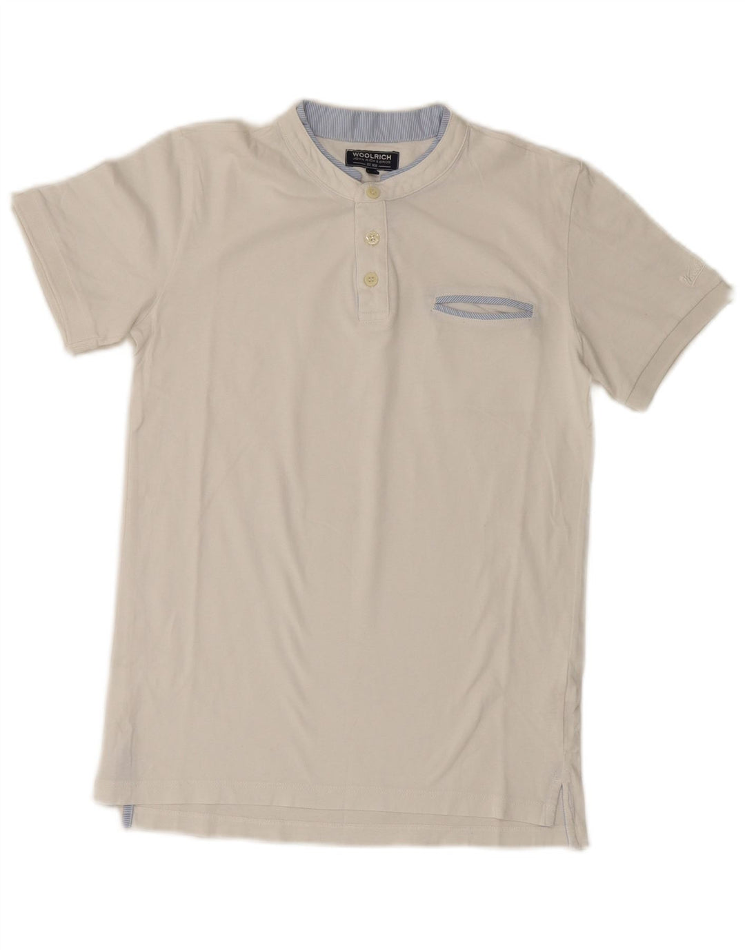 Woolrich Boys T-Shirt Top 11-12 År Hvid Bomuld
