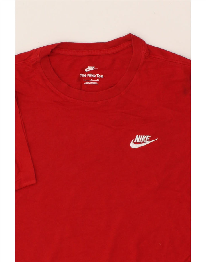 NIKE Mens T-Shirt Top Small Red Cotton Vintage Nike and Second-Hand Nike from Messina Hembry 