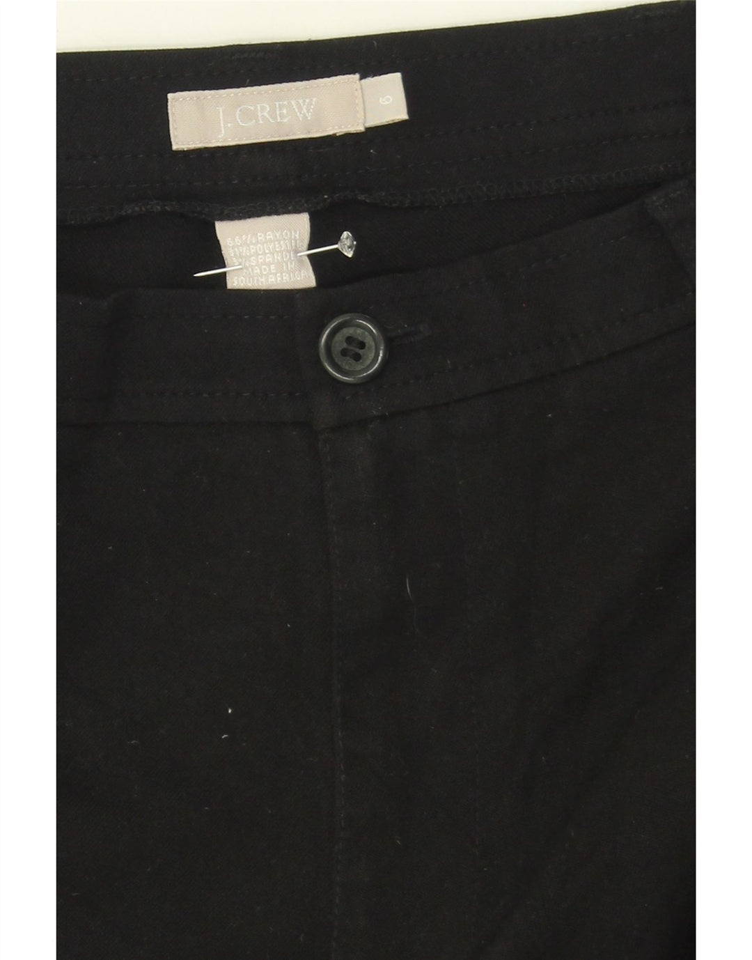 J. CREW Womens Straight Chino Trousers US 6 Medium W28 L30 Black Rayon Vintage J. Crew and Second-Hand J. Crew from Messina Hembry 