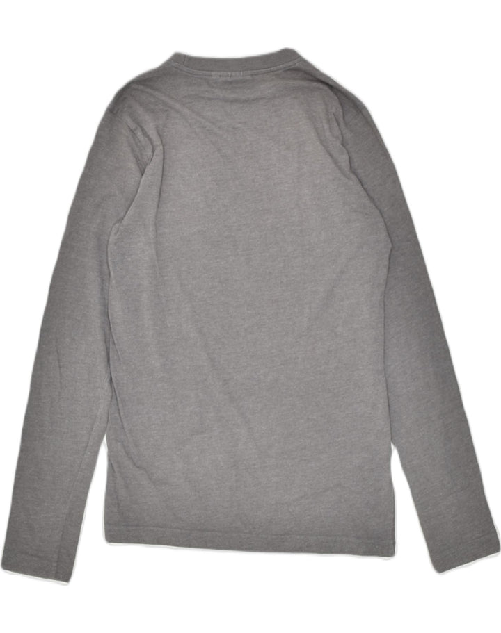 WEZC Mens Graphic Top Long Sleeve XS Grey Cotton | Vintage | Thrift | Second-Hand | Used Clothing | Messina Hembry 