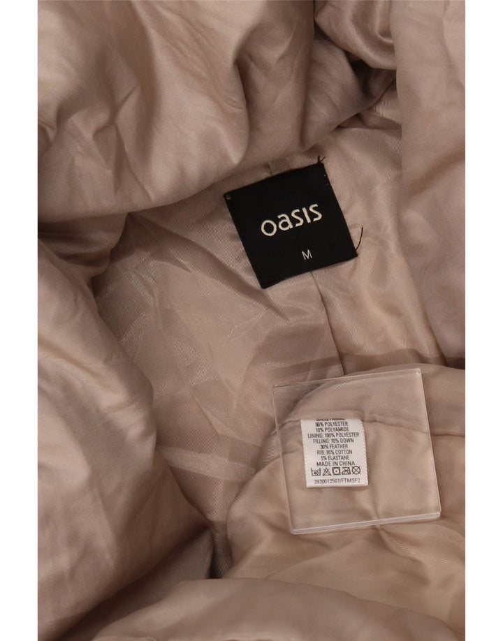 OASIS Womens Padded Coat UK 14 Medium Beige Polyester Vintage Oasis and Second-Hand Oasis from Messina Hembry 